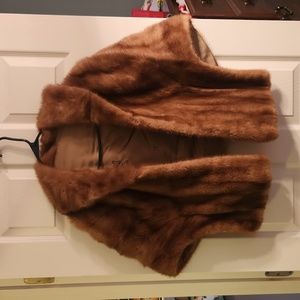 Real mink fur stole